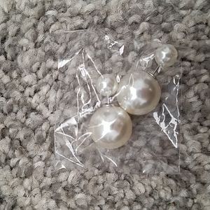 Free w/Bundle Giant Faux Pearl Studs
